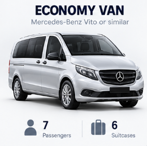 Mercedes-Benz Vito – Economy Van cu șofer pentru grupuri și familii